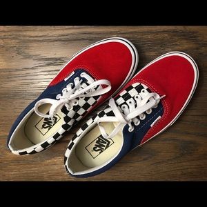 VANS Red White Blue Black Men’s Size 6.5 NWOT
